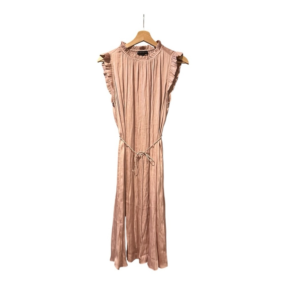 Banana Republic Blush Maxi Dress with Ruffle Sleeves - 6 Tall Pink Size 6